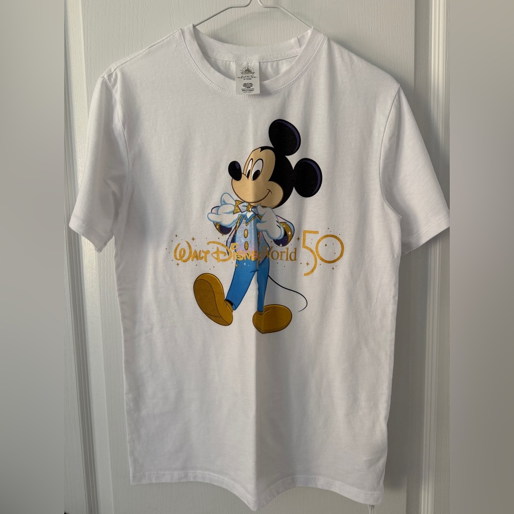 Disney White Tee with Mickey Mouse 50th Design